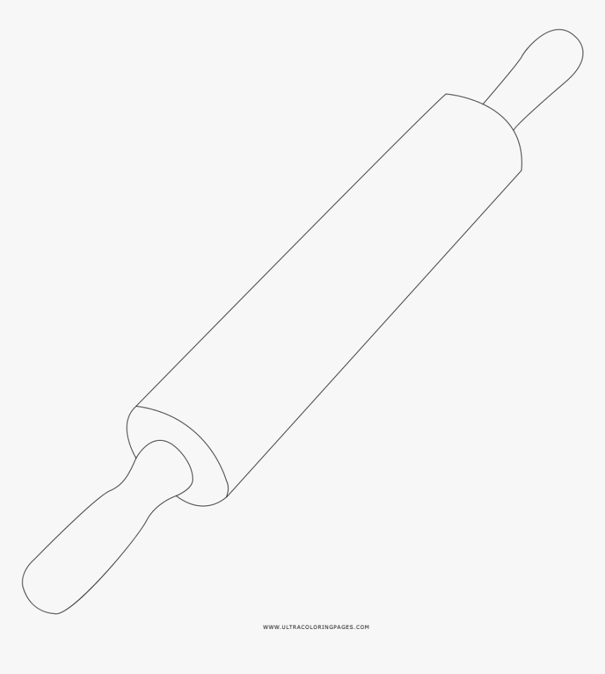 Rolling Pin Coloring Page - Drawing, HD Png Download, Free Download