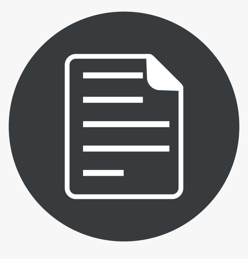 Document Icon Round - Transparent Round Document Icon, HD Png Download, Free Download