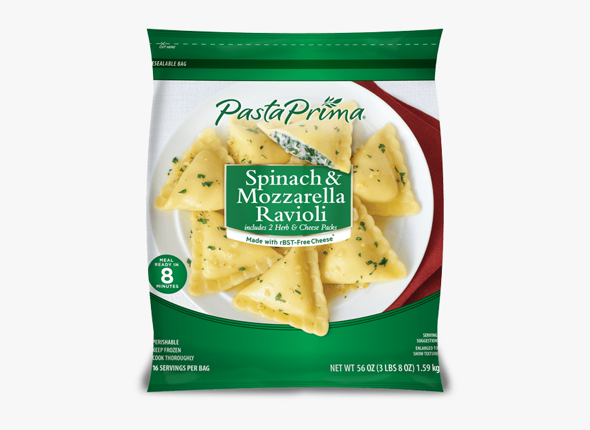 Spinach & Mozzarella Ravioli - Pasta Prima Spinach And Mozzarella Ravioli, HD Png Download, Free Download