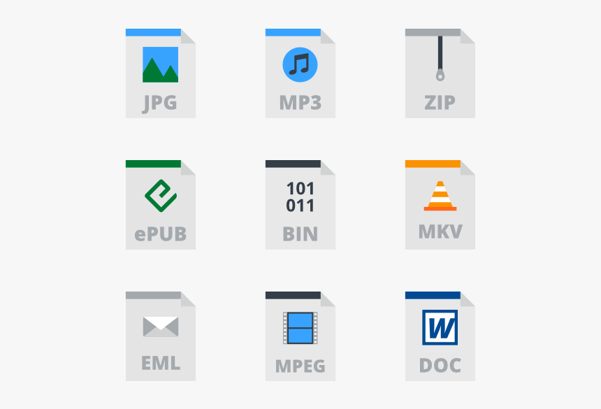 Files Types - Archive File Type Icons, HD Png Download - kindpng