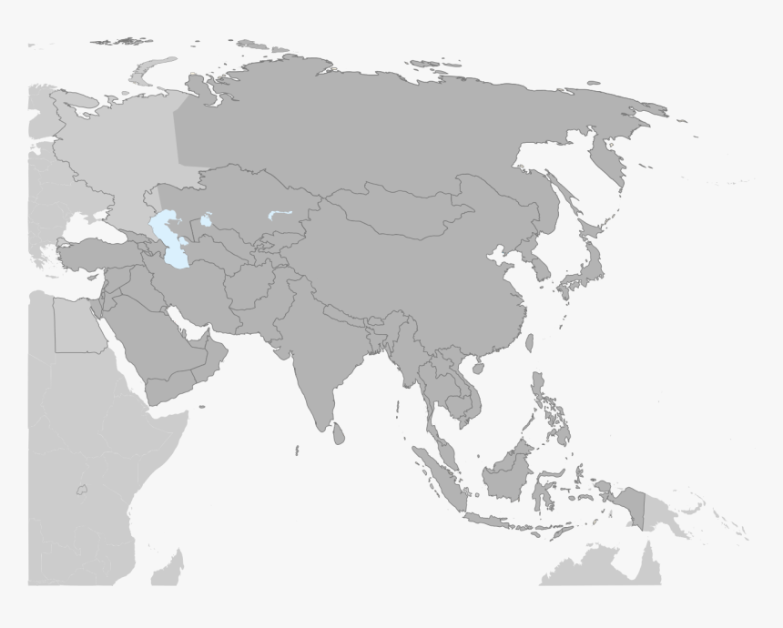 Blank Map Asia Svg, HD Png Download, Free Download