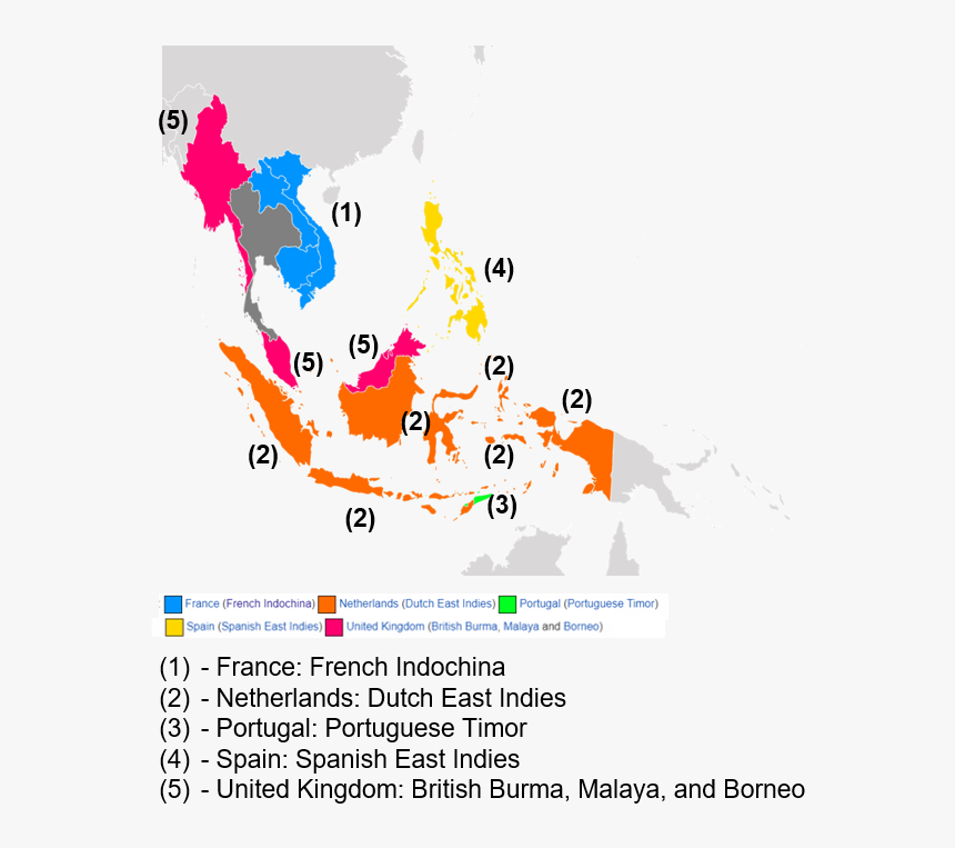 European Colonies In Southeast Asia - European Colonisation Of Southeast Asia, HD Png Download, Free Download