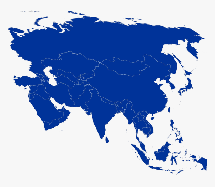 Map Of Asia No Background, HD Png Download - kindpng