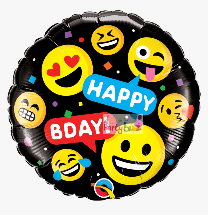 Happy Bday Smileys - Emoji Black Background Png, Transparent Png, Free Download