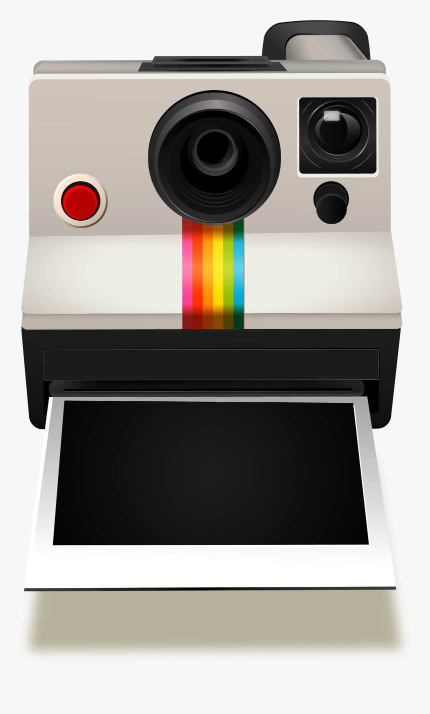 Transparent Camera Clipart Png - Polaroid Camera With Film Coming Out, Png Download, Free Download