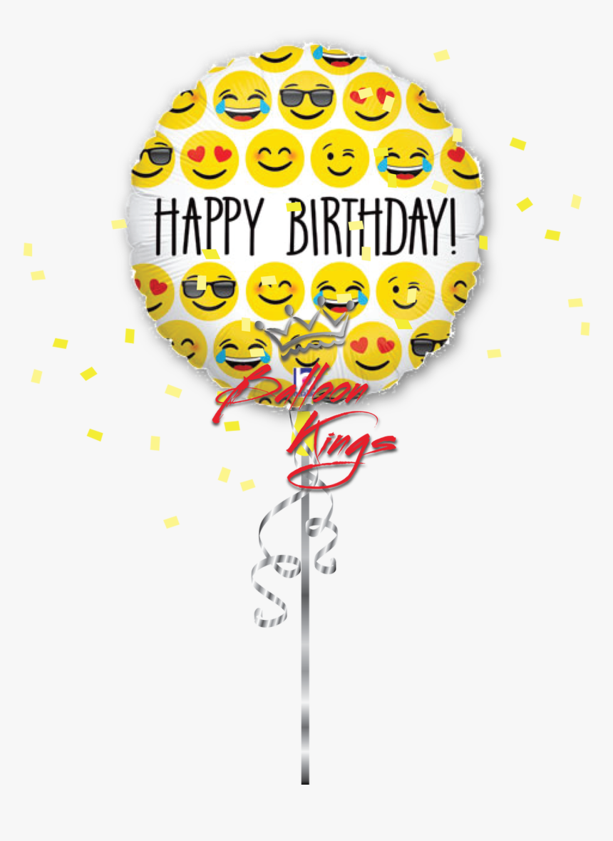 Emoji Birthday - Mylar Balloons Happy Birthday, HD Png Download, Free Download