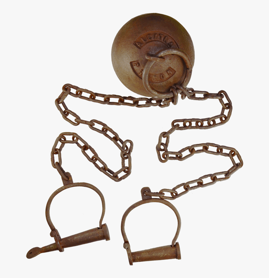 Alcatraz Prison Iron Ball And Chain - Handcuffs With Chain And Ball, HD Png Download, Free Download