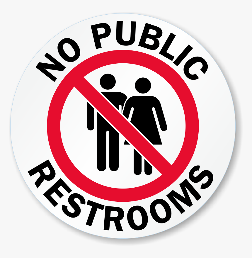 Free No Public Restroom Sign, HD Png Download - kindpng.