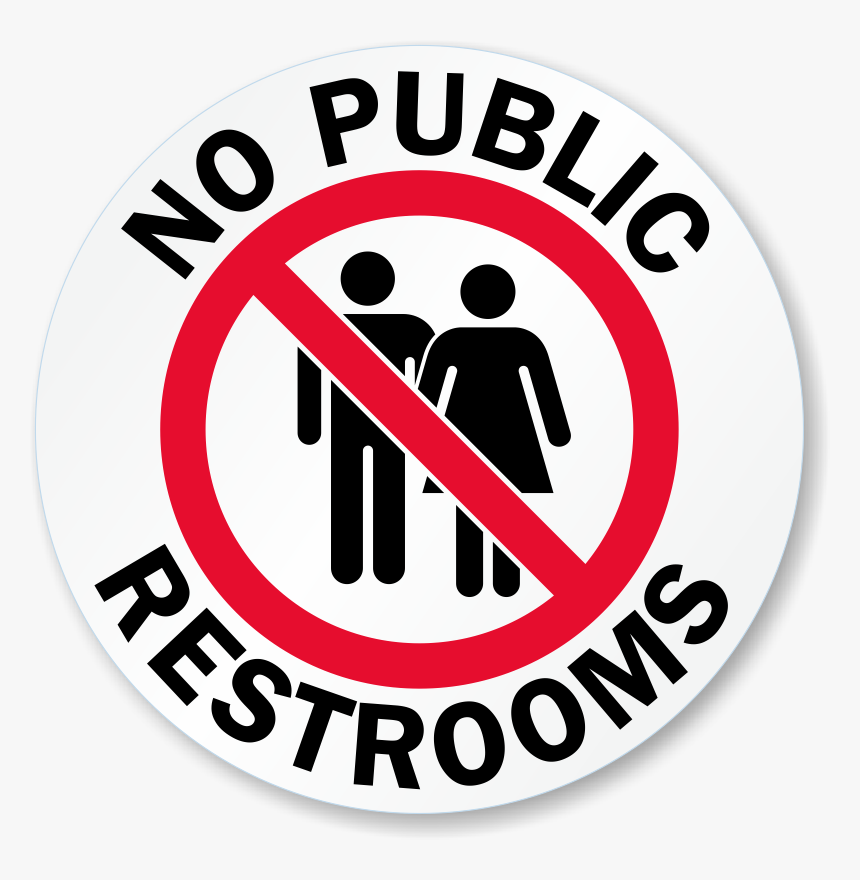 Free No Public Restroom Sign, HD Png Download kindpng