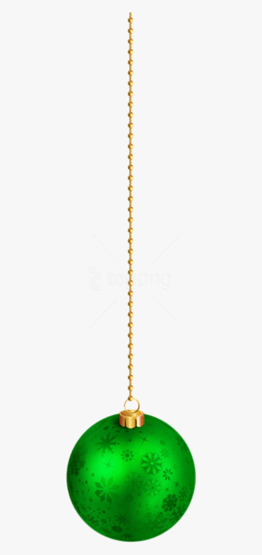 Free Png Hanging Green Christmas Ball Png - Chain, Transparent Png, Free Download