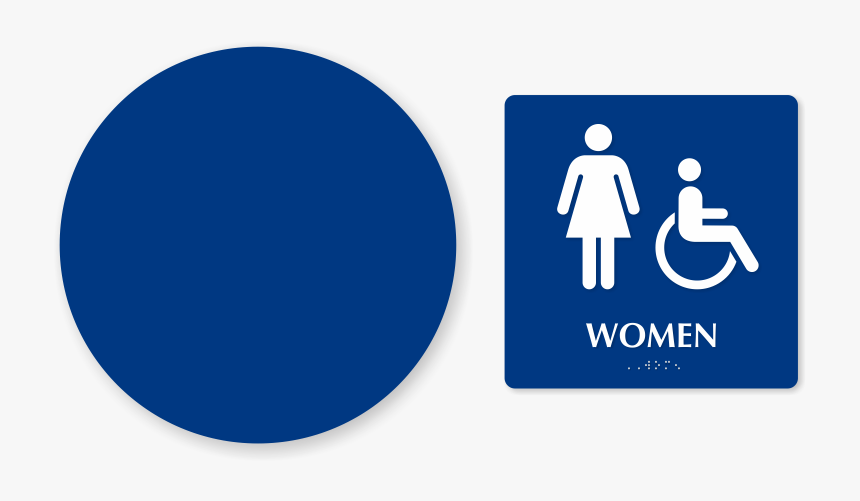 Accessible Women Pictogram Sign - Door Women Restroom Sign, HD Png Download, Free Download