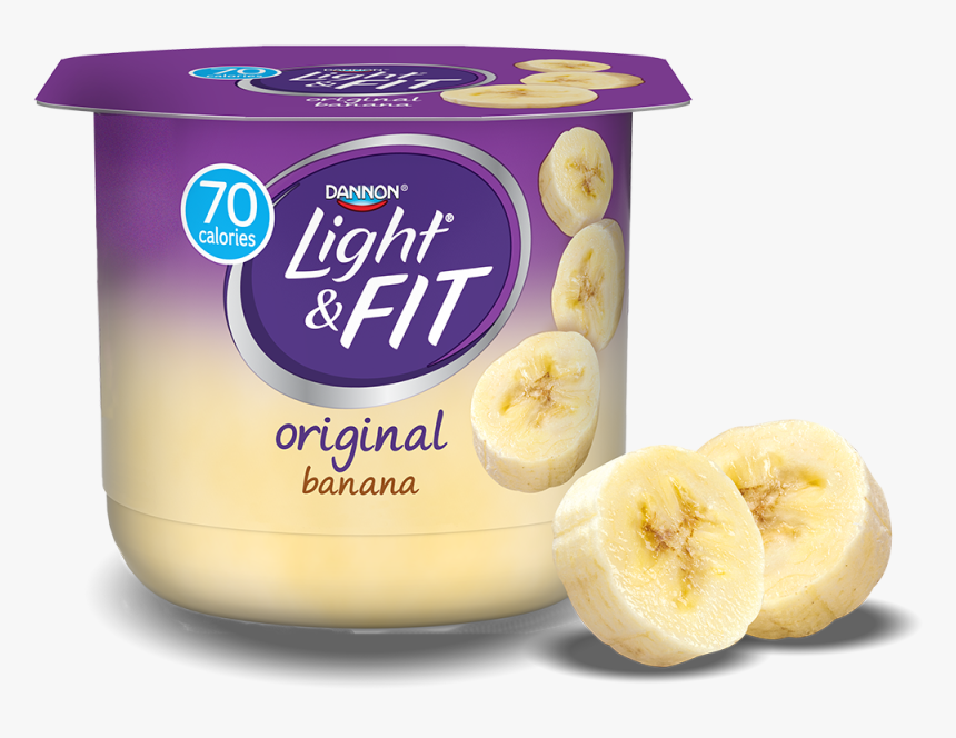 Banana Nonfat Yogurt - Lite And Fit Vanilla Yogurt, HD Png Download, Free Download