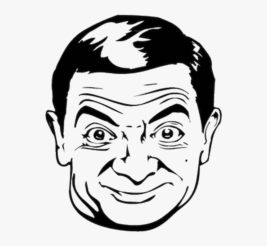 Pixel Art Mr Bean , Png Download - Mr Bean Black And White Cartoon, Transparent Png, Free Download