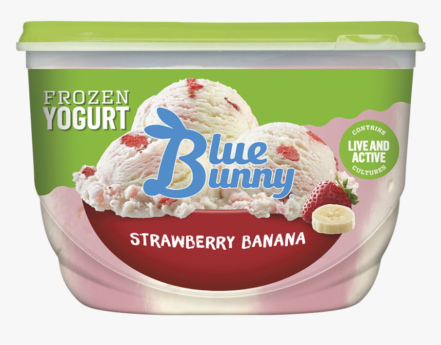 Strawberry Banana Frozen Yogurt - Blue Bunny Monster Cookie Mash, HD Png Download, Free Download