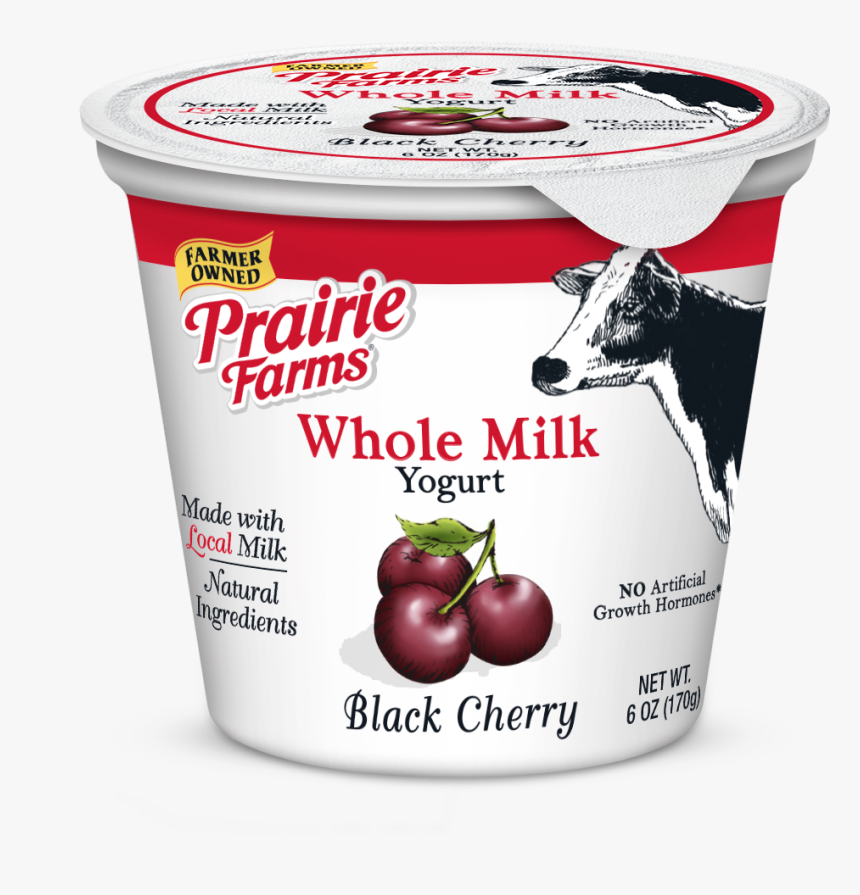 6oz Whole Milk Yogurt, Black Cherry - Prairie Farms Fat Free Yogurt Strawberry, HD Png Download, Free Download