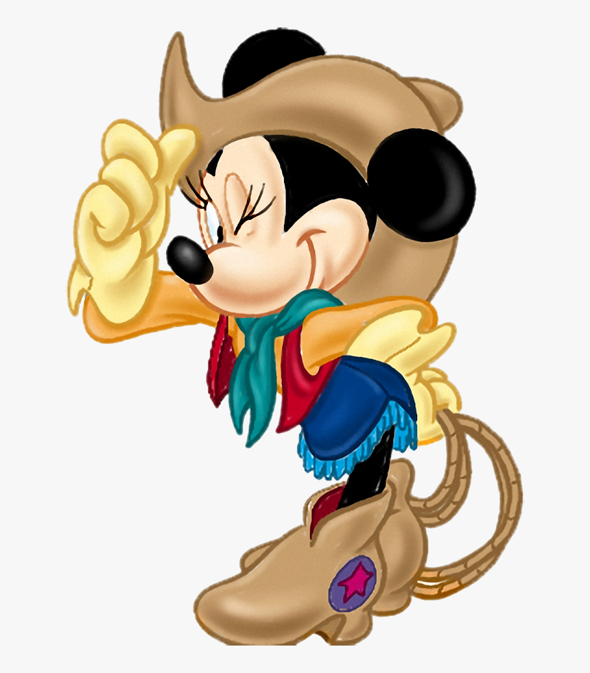 Cowgirl Clipart Cartoon - Minnie Mouse Cowgirl, HD Png Download, Free Download