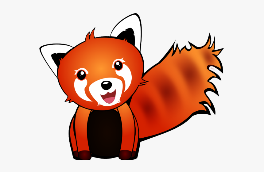 Drawn Red Panda Transparent Background - Red Panda Clip Art, HD Png Download, Free Download