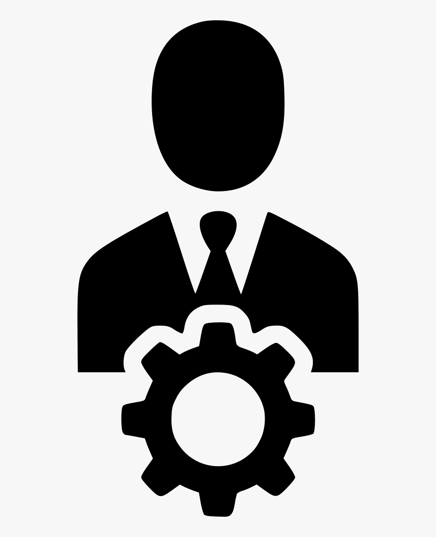 Man Gear Cog Avatar User Manager - Management Icon Png, Transparent Png, Free Download