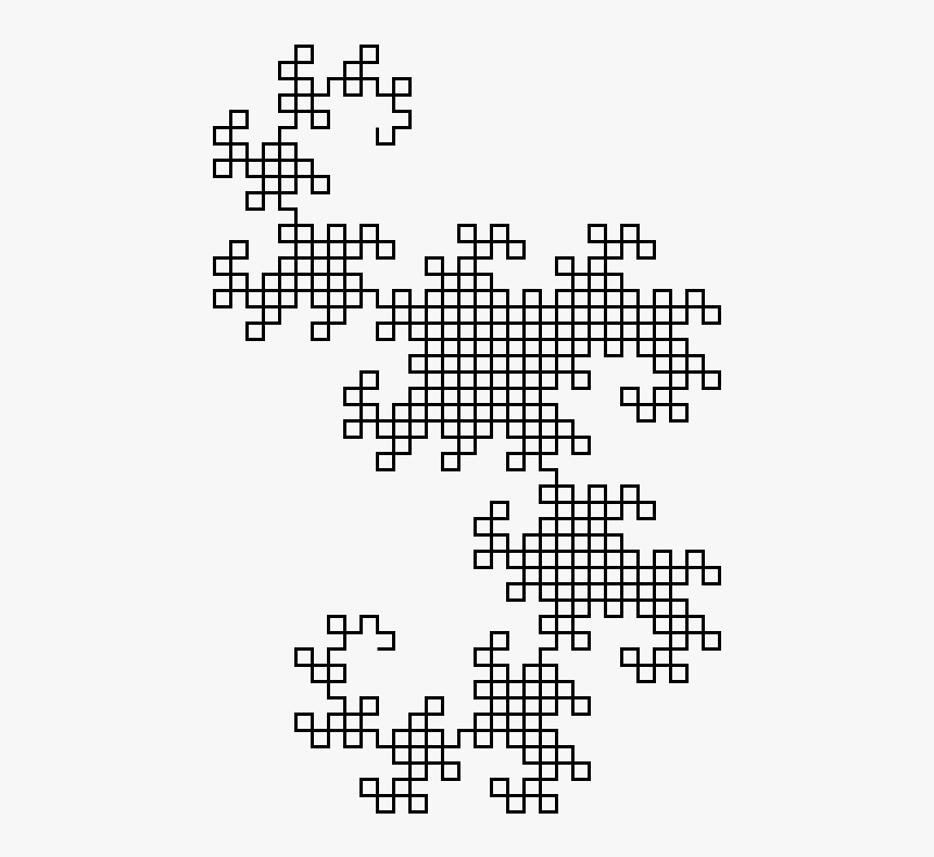 Drawn Fractal Thing - Jurassic Park Dragon Curve, HD Png Download, Free Download