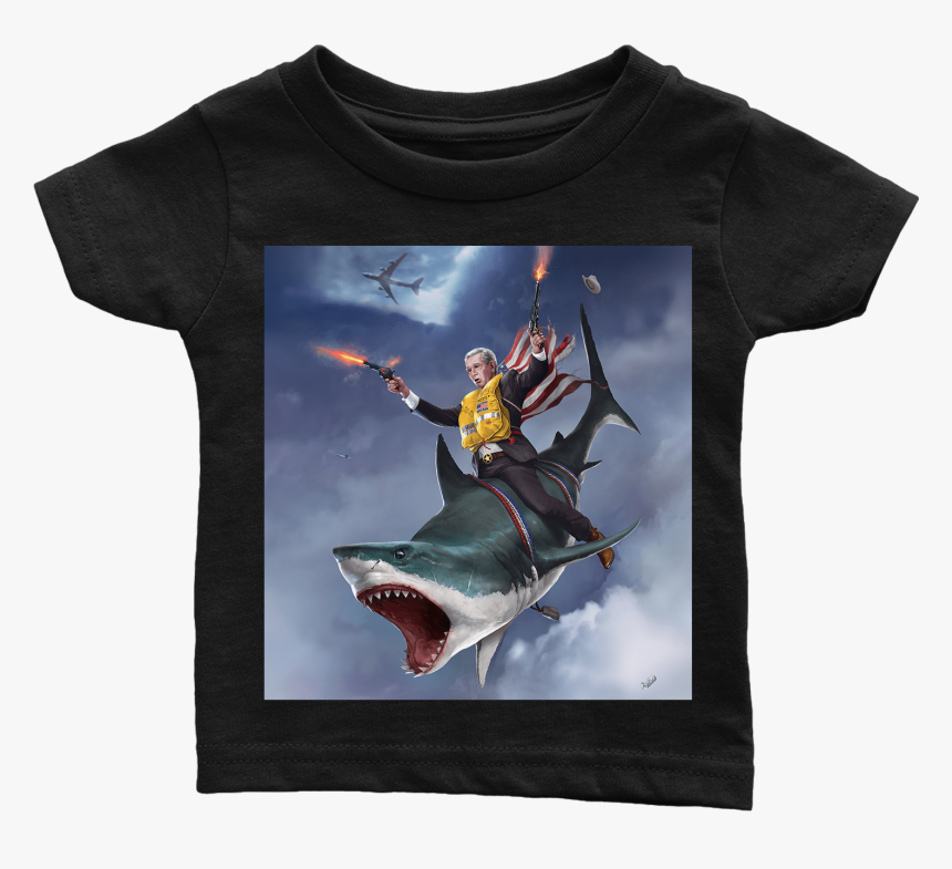 George Bush Riding A Shark, HD Png Download, Free Download