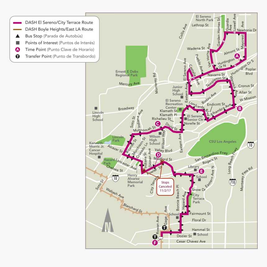 Dash El Sereno/city Terrace Map - City Terrace La, HD Png Download, Free Download