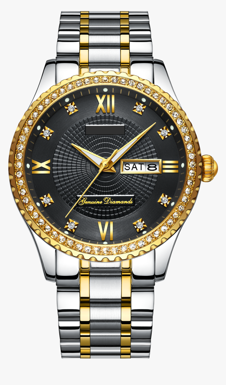 Transparent Diamond Watch Png - Transparent Watch Face Png Gold, Png Download, Free Download