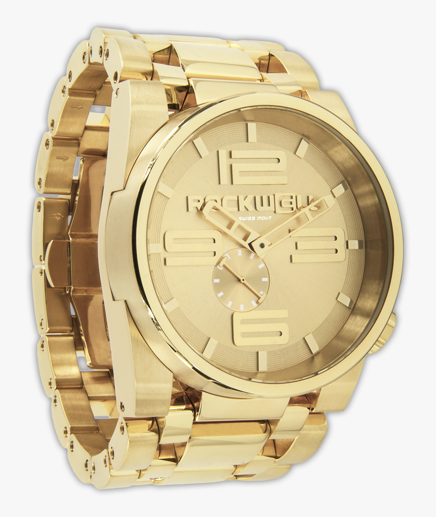 Rockwell Watches Online - Mens Gold 50mm Watch, HD Png Download, Free Download