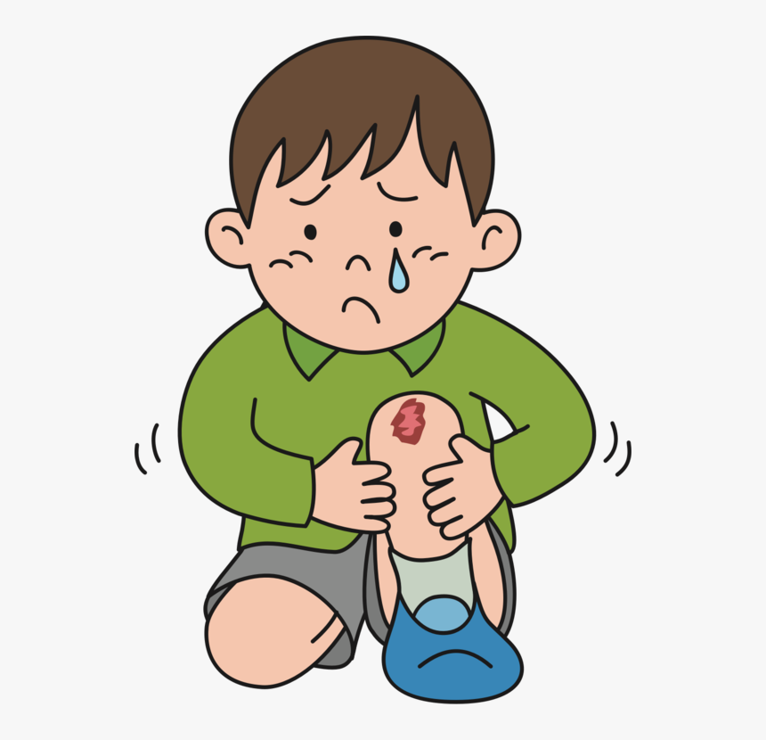 Transparent Kid Crying Png - Scraped Knee Clipart, Png Download - kindpng.
