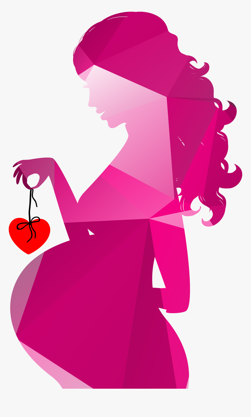 Silhouette Pregnancy Royalty-free Clip Art - Transparent Pregnant Woman Silhouette, HD Png Download, Free Download