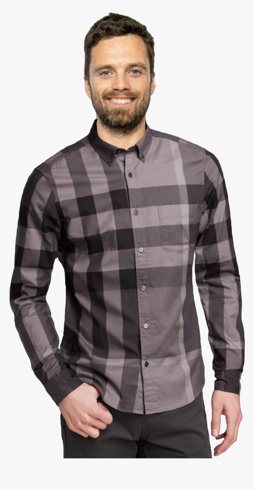 Transparent Sebastian Stan Png - Mens Burberry Long Sleeve Shirt Black, Png Download, Free Download