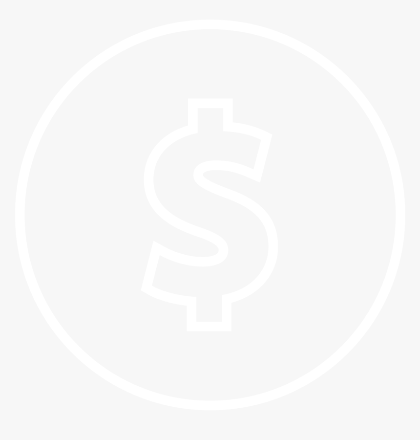 Transparent Dollar Icon Png - Dollar Icon White Transparent, Png Download, Free Download