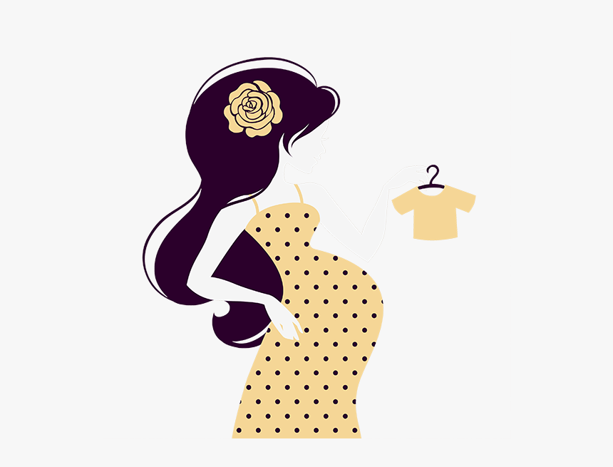 Mom And Baby, Woman Silhouette, Envelopes, Family Life, - Cartoon Pregnant Woman Silhouette, HD Png Download, Free Download