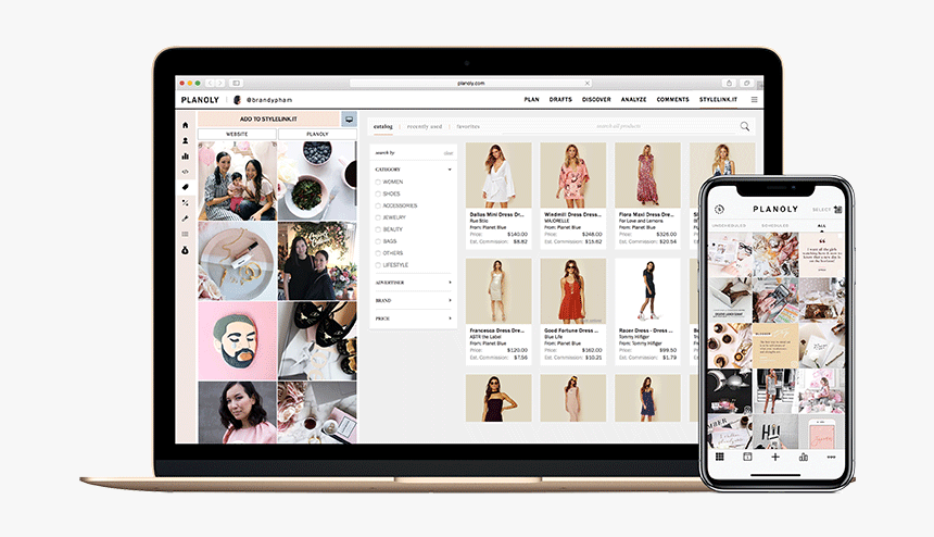 Planoly Available On Laptop And Mobile - Planoly Instagram, HD Png Download, Free Download