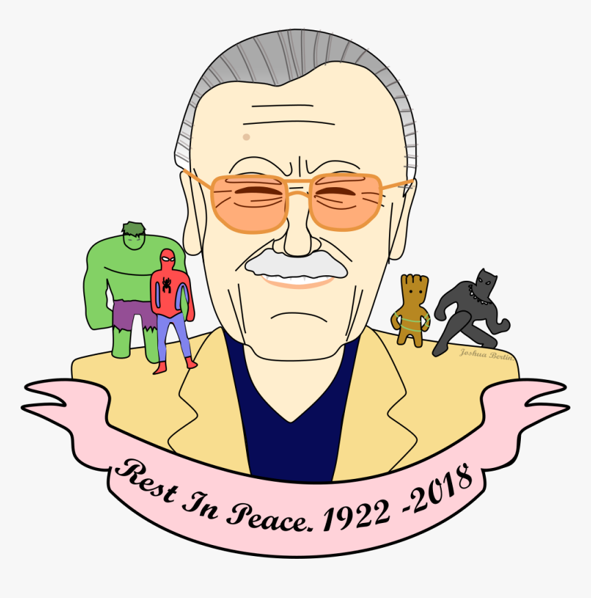 Stan Lee Tribute - Stan Lee Simple Drawing, HD Png Download - kindpng