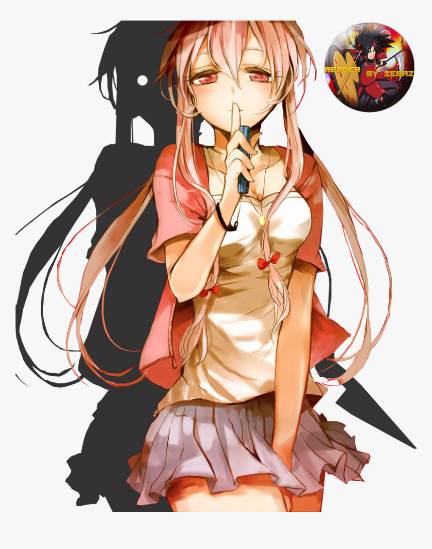 Mirai Nikki, Yuno Gasai, Character Illustration, Anime - Gasai Yuno Render Png, Transparent Png, Free Download