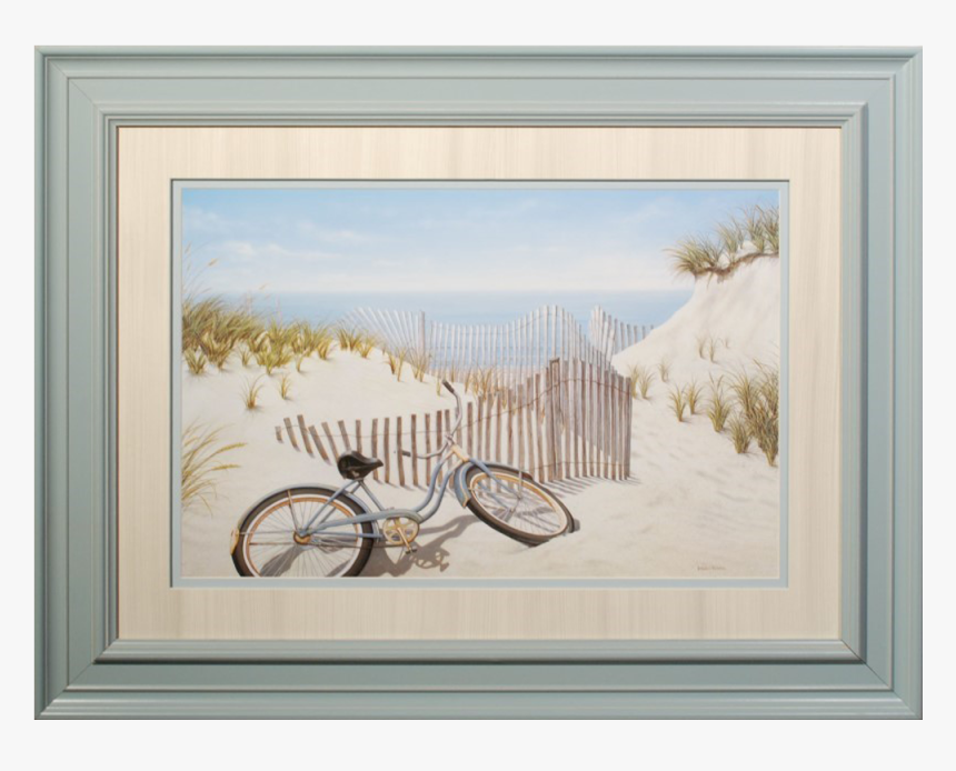 Bike On Dunes Framed Art Print - Art, HD Png Download, Free Download
