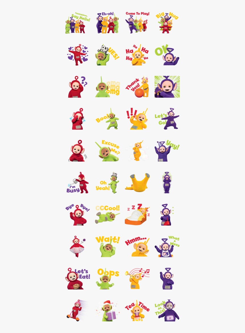 Teletubbies Line Sticker Gif & Png Pack - สติ๊กเกอร์ ไลน์ เท เล ทับ บี้, Transparent Png, Free Download