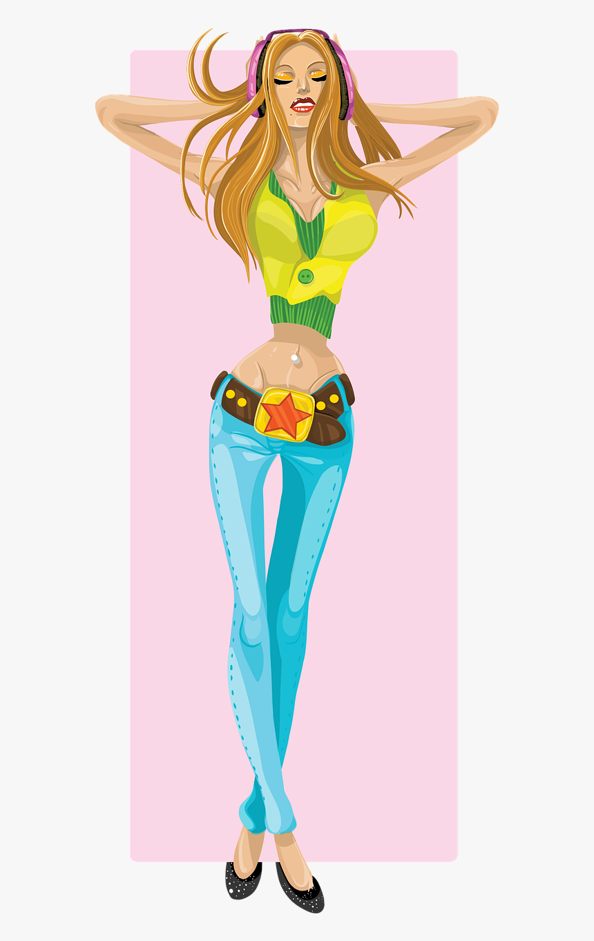Girl Jeans Illustration, HD Png Download, Free Download