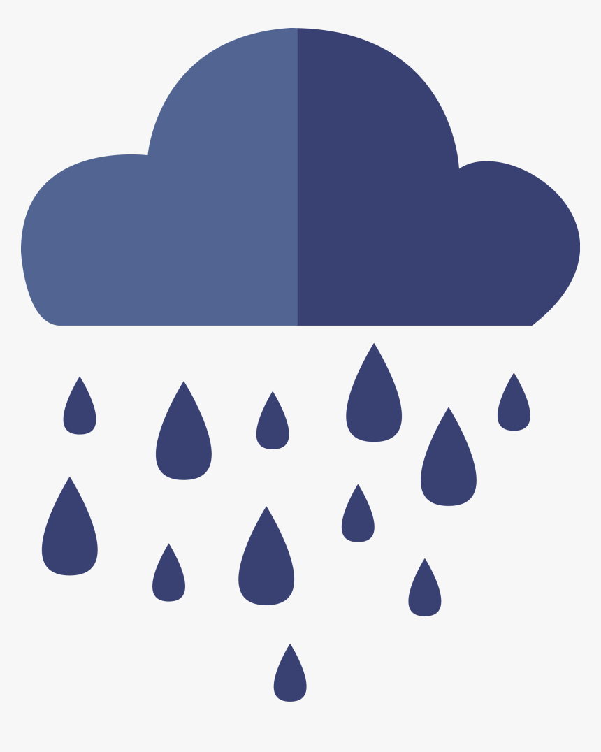 Svg Transparent Flat Rain Icon Transprent Png Free - Transparent Rain Vector Png, Png Download, Free Download