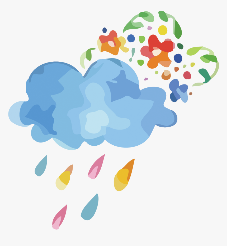 Transparent Rain Png - Flower And Rain Vector, Png Download, Free Download