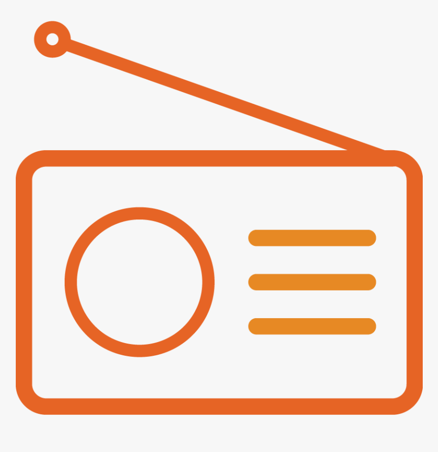 Radio Advertising Icon Clipart Radio Advertisement - Radio Icon Orange Png, Transparent Png, Free Download