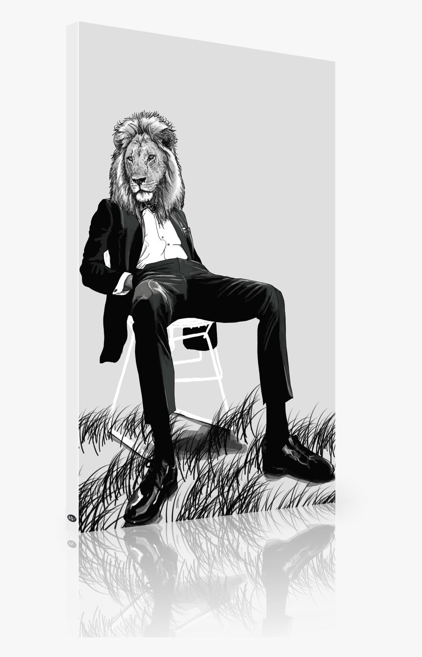Md By Bart Cooper "cool Lion - Sitting, HD Png Download, Free Download