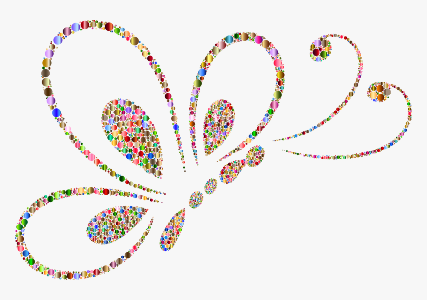 Pink,heart,art - Wall Drawing Pictures Butterflies, HD Png Download, Free Download