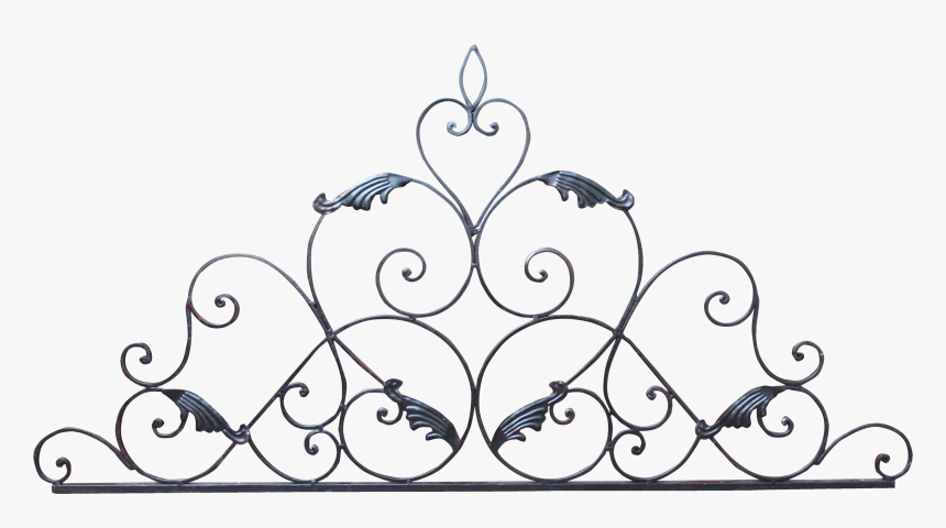 Black Wrought Iron Headboard - Black Headboard Transparent, HD Png Download, Free Download