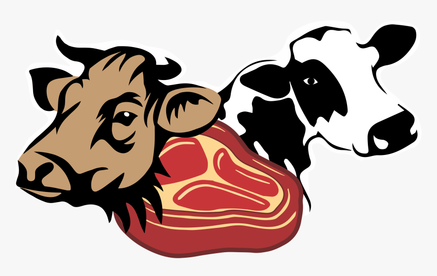 Stickalz Llc Cow Head Vinyl Wall Art Decal Sticker - Cow Beef Cartoon, HD Png Download, Free Download