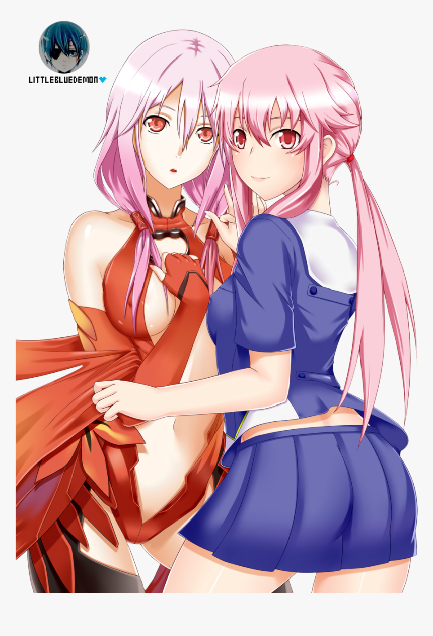 Anime Girl, Mirai Nikki, And Guilty Crown Image - Inori X Yuno, HD Png Download, Free Download