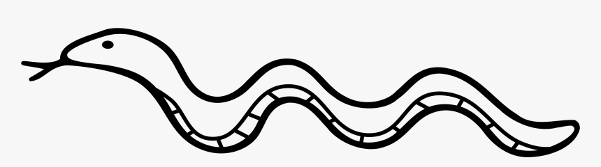 Snake Line Art Group - Long Snake Black And White, HD Png Download, Free Download