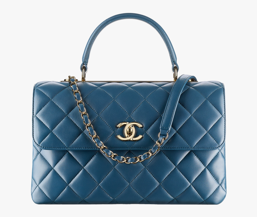 Flap Bag With Top Handle, Lambskin & Gold - Handbag, HD Png Download, Free Download