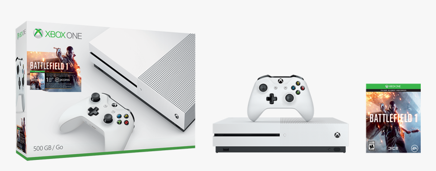 Xbox One S Battlefield 1 Bundle - Xbox One S Bundle Battlefield 1, HD Png Download, Free Download