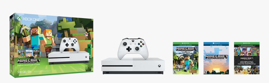 Xboxones 500gbconsole Minecraftfavorites Us Can Groupshot - Xbox One S Minecraft Windows 10, HD Png Download, Free Download
